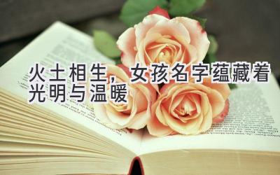 火土相生,女孩名字蕴藏着光明与温暖