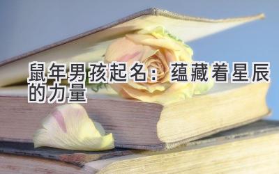 鼠年男孩起名:蕴藏着星辰的力量