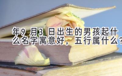 2020年9月3日出生的男孩起什么名字寓意好,五行属什么?