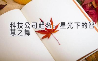 科技公司起名:星光下的智慧之舞