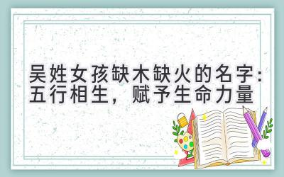 吴姓女孩缺木缺火的名字:五行相生,赋予生命力量