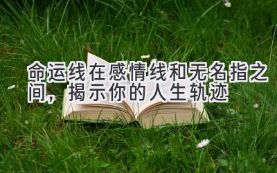 命运线在感情线和无名指之间,揭示你的人生轨迹