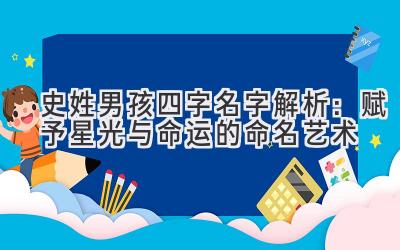史姓男孩四字名字解析:赋予星光与命运的命名艺术