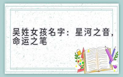  吴姓女孩名字：星河之音，命运之笔 