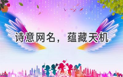 诗意网名,蕴藏天机