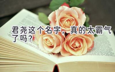君尧这个名字,真的太霸气了吗?