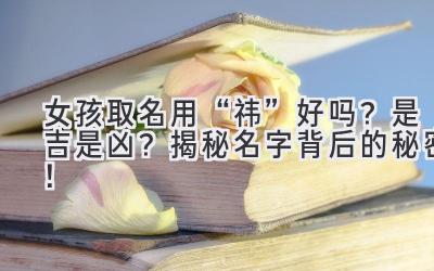  女孩取名用“祎”好吗？是吉是凶？揭秘名字背后的秘密！ 