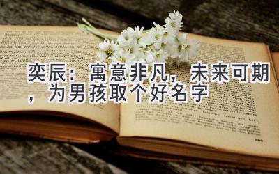 奕辰:寓意非凡,未来可期,为男孩取个好名字