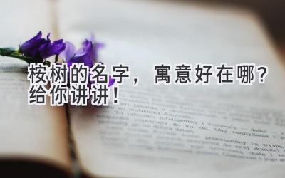  桉树的名字，寓意好在哪？给你讲讲！ 
