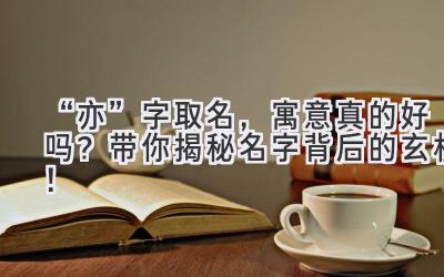 “亦”字取名,寓意真的好吗?带你揭秘名字背后的玄机!