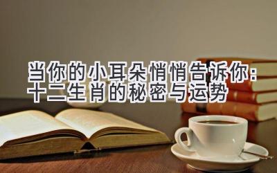当你的小耳朵悄悄告诉你:十二生肖的秘密与运势