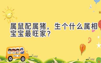 属鼠配属猪,生个什么属相宝宝最旺家?