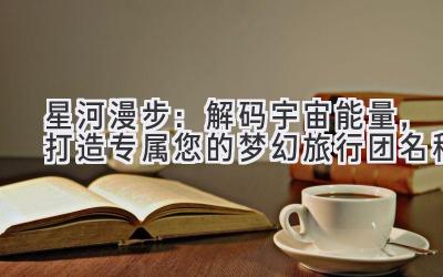 星河漫步:解码宇宙能量,打造专属您的梦幻旅行团名称