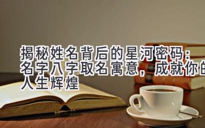   揭秘姓名背后的星河密码：名字八字取名寓意，成就你的人生辉煌 
