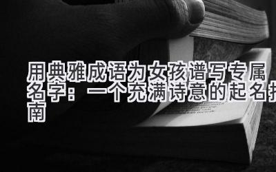 用典雅成语为女孩谱写专属名字：一个充满诗意的起名指南
