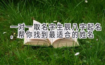  一对一取名字生辰八字起名，帮你找到最适合的姓名  