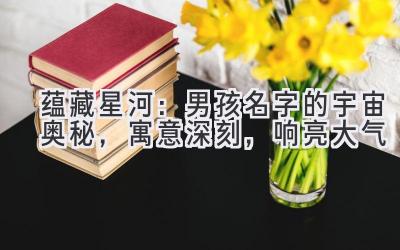  蕴藏星河：男孩名字的宇宙奥秘，寓意深刻，响亮大气 