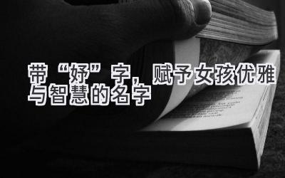带“妤”字,赋予女孩优雅与智慧的名字