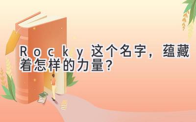 Rocky 这个名字,蕴藏着怎样的力量?