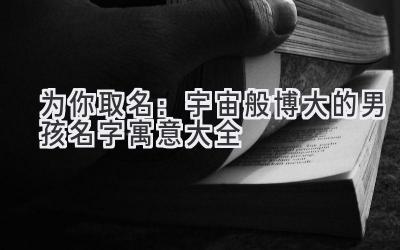 为你取名:宇宙般博大的男孩名字寓意大全
