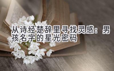  从诗经楚辞里寻找灵感：男孩名字的星光密码 