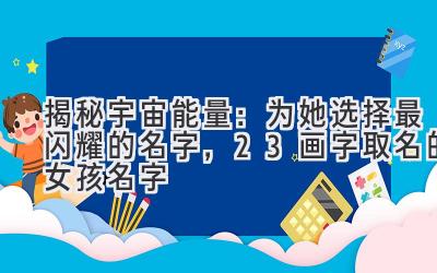 揭秘宇宙能量:为她选择最闪耀的名字,23画字取名的女孩名字