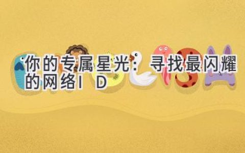 你的专属星光：寻找最闪耀的网络ID
