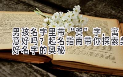  男孩名字里带“贺”字，寓意好吗？起名指南带你探索美好名字的奥秘 