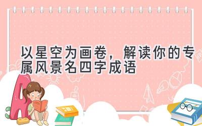 以星空为画卷,解读你的专属风景名四字成语