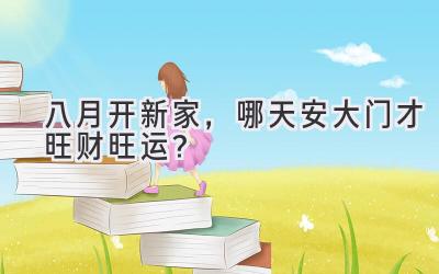 八月开新家,哪天安大门才旺财旺运?